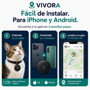 Rastreador GPS para gatos — Sin suscripción